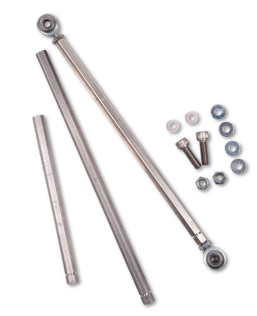 Throttle Linkage Kit - 5 / 7.25 / 8 in Long Rod - 2 Rod Ends - Hardware Included - Steel - Natural - Holley Sniper EFI 2x4 - Kit