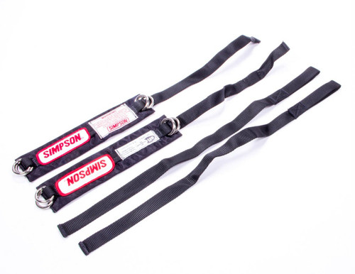 Arm Restraint Harness - SFI 3.3 - Individual Straps - Padded Arm Bands - Nylon - Black - Junior - Kit
