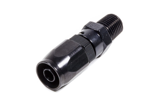 Fitting - Hose End - 3000 Series - Straight - 6 AN Hose to 1/4 in NPT Male - Aluminum - Black Anodized - Each Fitting - Hose End - 3000 Series - Straight - 6 AN Hose to 1/4 in NPT Male - Aluminum - Black Anodized - Each