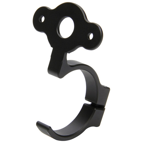 Quick Turn Mounting Bracket - Clamp-On - 1/16 in Thick - 90 Degree Angle - Aluminum - Black Anodized - 1-3/4 in OD Tube - Each