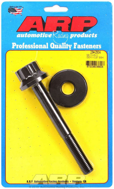 Harmonic Balancer Bolt - 16 mm x 2.00 Thread - 5.185 in Long - 1-1/16 in 12 Point Head - Chromoly - Black Oxide - LS7 - GM LS-Series - Each