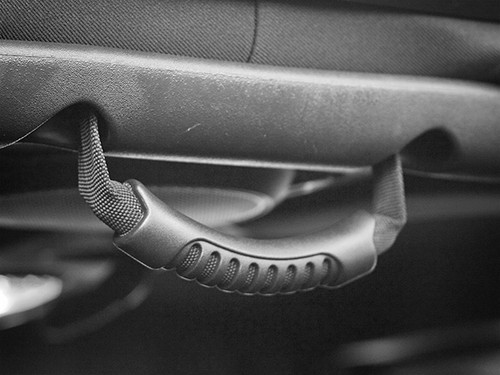 Cab Grab Handle - Interior - Rear - Screw-On - Nylon - Black - Jeep Wrangler JK 2007-18 - Pair