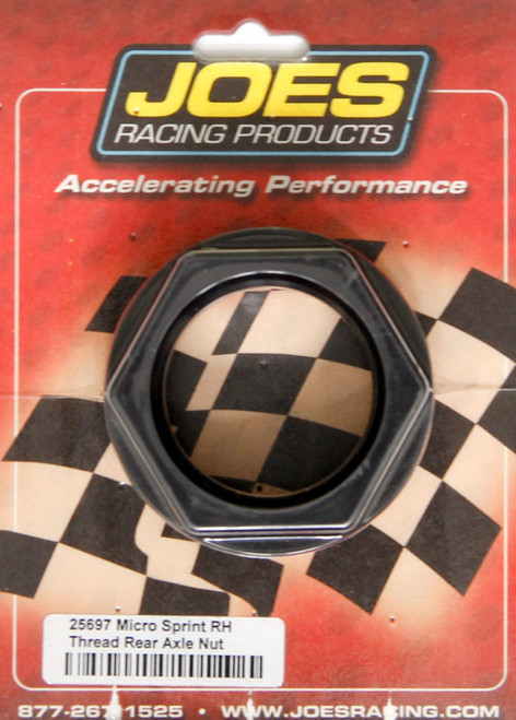 Rear Axle Nut - Right Hand Thread - Aluminum - Black Anodized - Micro Sprint Rear Axles - Each