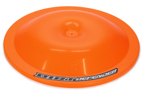 Air Cleaner Lid - 14 in Round - Dirt Defender Logo - Plastic - Neon Orange - Each