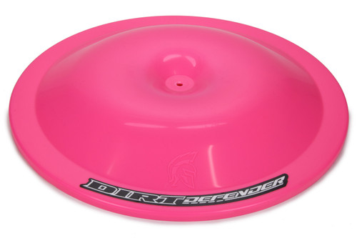 Air Cleaner Lid - 14 in Round - Dirt Defender Logo - Plastic - Neon Pink - Each
