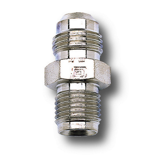 Fitting - Adapter - Straight - 6 AN Male to 1/2-20 in Inverted Flare Male - Aluminum - Nickel Anodized - Hardline - Each