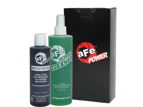 Air Filter Cleaner - 12 oz Pump Bottle Cleaner - 8 oz Squeeze Bottle - Black Oil - AFE Magnum Flow Pro 5R Filters - Kit