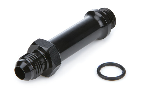 Fitting - Adapter - Straight - 6 AN Male to 6 AN Male O-Ring - 3 in Long - Aluminum - Black Anodized - Each