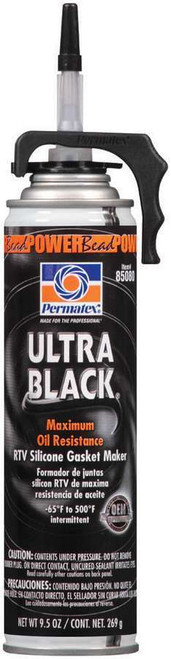Sealant - Ultra Black - Silicone - 9.50 oz Aerosol - Each