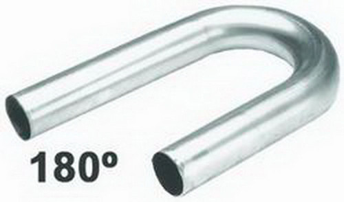 Exhaust Bend - U-Bend - Mandrel - 3 in Diameter - 6 in Radius - 6-1/2 in Legs - 18 Gauge - Steel - Natural - Each