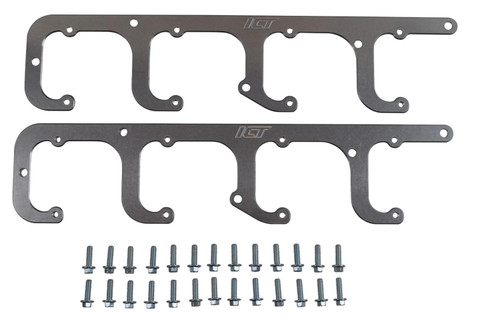 Ignition Coil Bracket - Coil Pack Style - Over Valve Cover - Aluminum - Natural - GM LS-Series - Pair