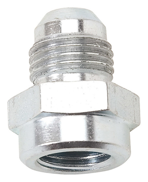 Fitting - Adapter - Straight - 1/2-20 in Inverted Flare Female to 6 AN Male - Steel - Zinc Oxide - Hardline - Each