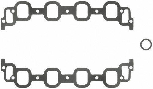 Intake Manifold Gasket - 0.06 in Thick - 1.6 x 2 in Rectangular Port - Composite - Splayed Valve Heads - Small Block Chevy - Kit