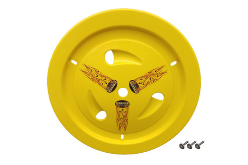 Mud Cover - Ultimate - Bolt-On - Hardware Included - Vented - Cover Only - Plastic - Yellow - 15 in Wheels - Each