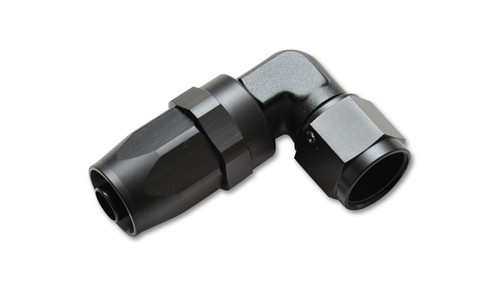 Fitting - Hose End - 90 Degree - 6 AN Hose to 6 AN Female - Aluminum - Black Anodized - Each