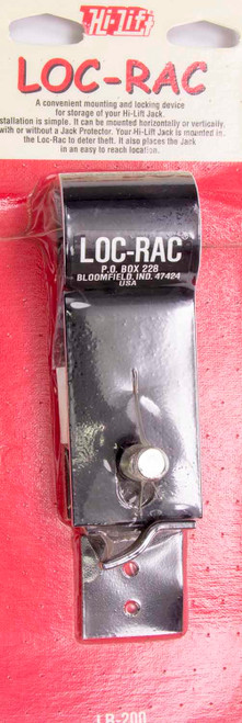 Floor Jack Mount - Loc-Rac - Universal Mount - 2-Piece - Hardware / Padlock - Steel - Black Powder Coat - Hi-Lift Jacks - Kit