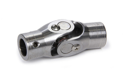 Steering Universal Joint - Single Joint - 0.735 in 36 Spline to 3/4 in Smooth - Steel - Natural - Universal - Each