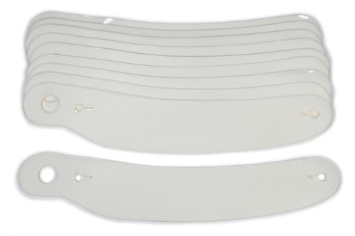 Helmet Shield Tear Off - 2 mm Thick - 13 in Center to Center - Plastic - Clear - Arai / Simpson Helmets - Set of 200