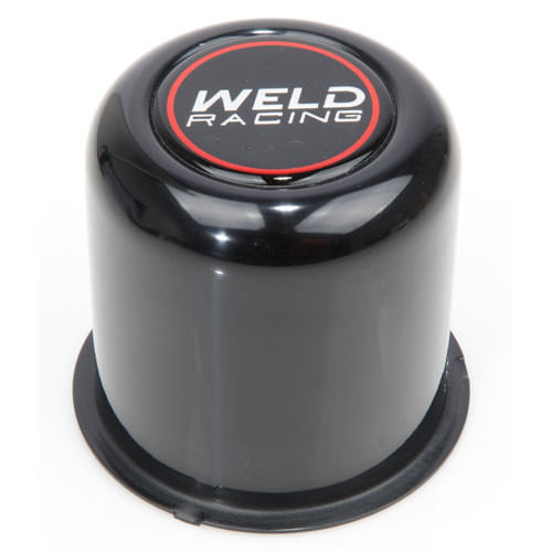 Wheel Center Cap - 3.125 in OD - Push Through - Aluminum - Black Polished - Each