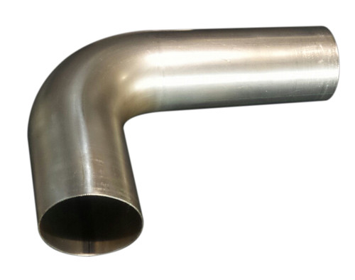 Exhaust Bend - 90 Degree - 4 in Diameter - 4 in Radius - 16 Gauge - Steel - Natural - Each