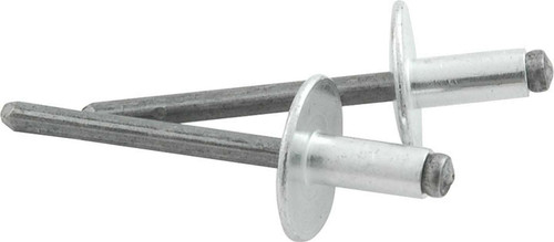 Rivet - 5/8 in Head - 3/16 in Steel Mandrel - 1/8-1/4 in Grip Range - Aluminum - Natural - Set of 250