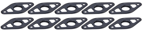 Body Reinforcing Plate - 2 in Wide - 1 in Tall - 1/8 in Rivet Attachment - Steel - Black Powder Coat - Quick Turn Fasteners - Set of 10