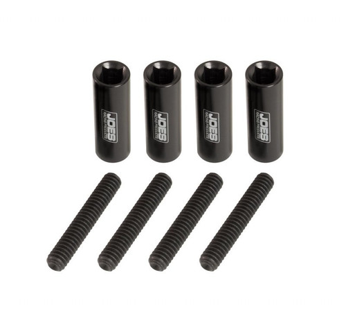 Valve Cover Fastener - Stud - 1/4-20 in Thread - 1.500 in Long - Nuts Included - Aluminum - Black Anodized - Set of 4