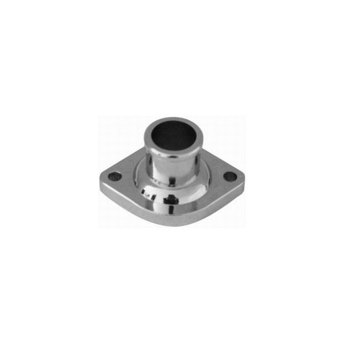 Water Neck - Straight - 1-1/2 in ID Hose - Gasket / Hardware Included - Steel - Chrome - Mopar V8 - Each