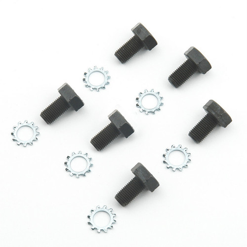 Flexplate Bolt Kit - 7/16-20 in Thread - 0.813 in Long - Hex Head - Steel - Black Oxide - Ford - Set of 6 Flexplate Bolt Kit - 7/16-20 in Thread - 0.813 in Long - Hex Head - Steel - Black Oxide - Ford - Set of 6