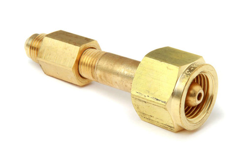 Nitrous Bottle Nut Adapter - Straight - 326 Swivel Bottle to 6 AN Male - Brass - Natural - Kit