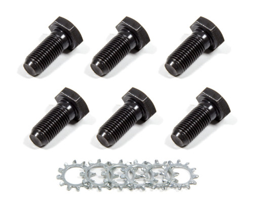 Flywheel Bolt Kit - 7/16-20 in Thread - 1.000 in Long - Hex Head - Steel - Black Oxide - 1-Piece Seal - GM V6 / V8 - Set of 6 Flywheel Bolt Kit - 7/16-20 in Thread - 1.000 in Long - Hex Head - Steel - Black Oxide - 1-Piece Seal - GM V6 / V8 - Set of 6