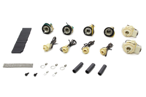 Exterior Light Socket Kit - Pigtail - Connectors / Hardware / Shrink Sleeves Included - Dual Square Headlight - GM Fullsize Truck 1980-87 - Kit
