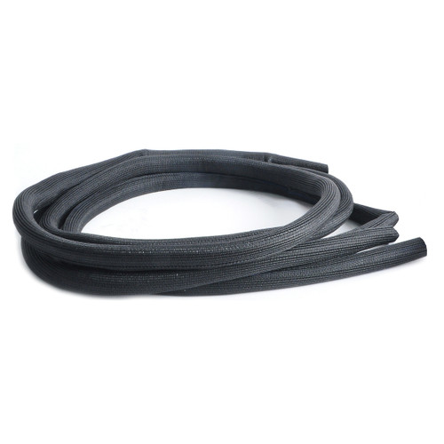 Hose and Wire Sleeve - Easy Loom - 5/8 in ID - 12 ft - Split - Braided Nylon - Black - Each