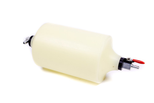 Overflow Tank - Coolant - 1 qt - 1/4 in Hose Barb Inlet - 1/4 in Hose Barb Petcock Drain - Plastic - Natural - Each