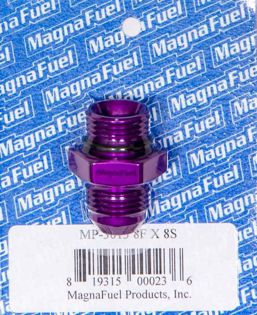 Fitting - Adapter - Straight - 8 AN Male to 8 AN Male O-Ring - Aluminum - Purple Anodized - Each