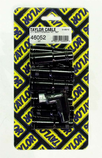 Boot / Terminal Kit - Distributor / Coil - 8-10.4 mm - Black - Straight - Socket Style - GM LS / LT-Series - Set of 10