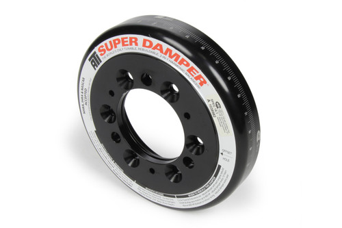Harmonic Balancer Shell - 6.325 in OD - SFI 18.1 - Aluminum - Black Paint - ATI Super Damper - Internal Balance - Chevy Front - Each