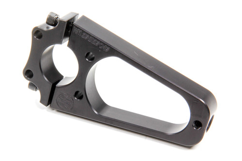 Hood Pin Bracket - Clamp-On - 1-1/4 in Tube - 1/2 in OD - 4-1/2 in Tall - Aluminum - Black Anodized - Each