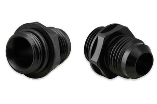 Fitting - Adapter - Straight - 10 AN Male to 10 AN Male O-Ring - Aluminum - Black Anodized - Pair