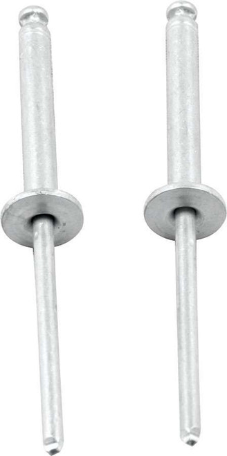 Rivet - Tri-Fold - 1/2 in Head - 1/8 in Steel Mandrel - 1/8-3/8 in Grip Range - Aluminum - Natural - Set of 100