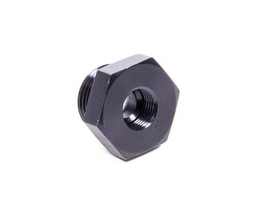Fitting - Adapter - Straight - 5/8-18 in Female to 12 AN Male O-Ring - Aluminum - Black Anodized - Peterson Temperature Port - Each