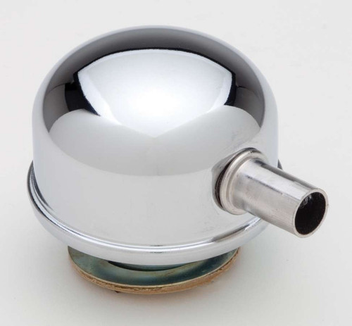 Breather - Twist-In - Round - 1-7/32 in Hole - 5/8 in Hose Barb Fitting - Steel - Chrome - Each Breather - Twist-In - Round - 1-7/32 in Hole - 5/8 in Hose Barb Fitting - Steel - Chrome - Each