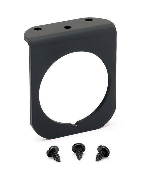 Gauge Mounting Panel - One 2-1/16 in Hole - Aluminum - Black Anodized - Hardware Included - Each