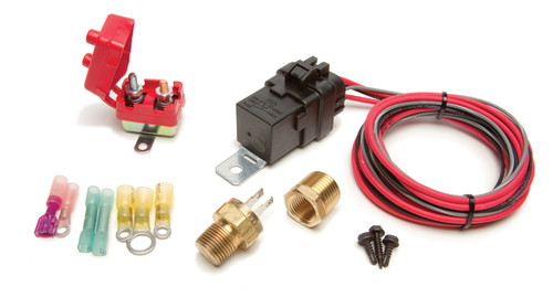Fan Controller - Weatherproof - 185 Degree F On - 175 Degree F Off - 3/8 in NPT Temperature Sensor - 1/2 in NPT Adapter - Harness / Relay - Kit