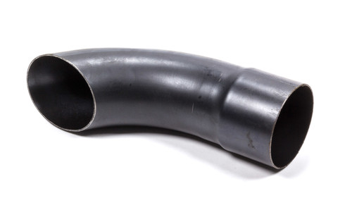 Exhaust Tip - Slip-On - 4 in Diameter - 11 in Long - Single Wall - Cut Edge - Angled Cut - Turndown Style - Steel - Black Paint - Each