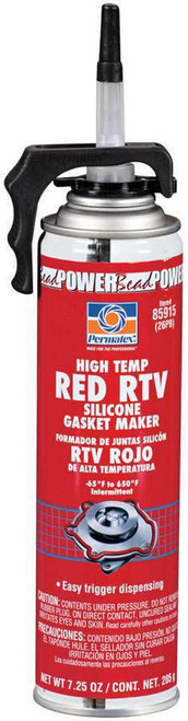 Sealant - High Temperature Red RTV - Silicone - 7.25 oz Aerosol - Each