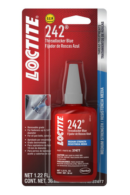 Thread Locker - Blue 242 - 36 ml Bottle - Each