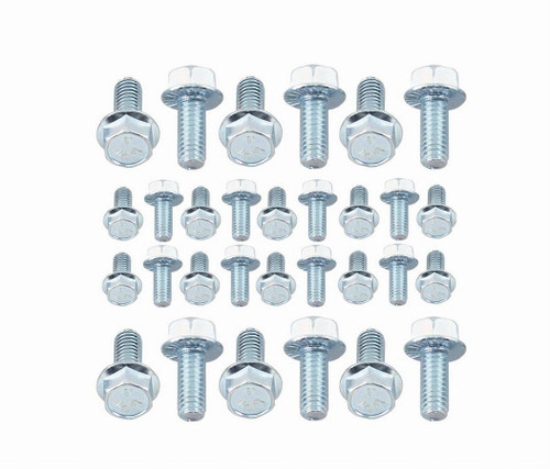 Oil Pan Bolt Kit - Hex Head - Steel - Zinc Oxide - AMC V8 / Ford Cleveland / Modified / Small Block - Kit