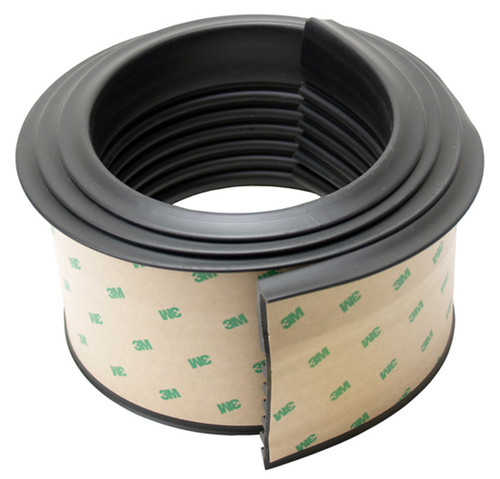 Bed Rail Caps - Flexible - Stick-On - 3/4 in Wide - Vinyl - Black - 6 ft Bed - Universal - Each