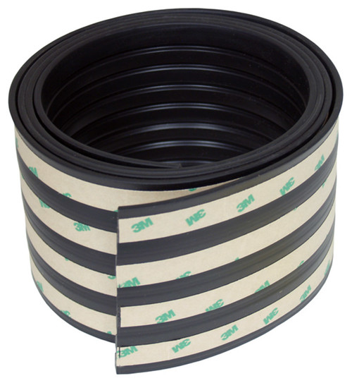 Step Guard - Step Pad - 4 in Wide - 6 ft Long - Slip Resistant - Stick-On - Plastic - Black - Universal - Each